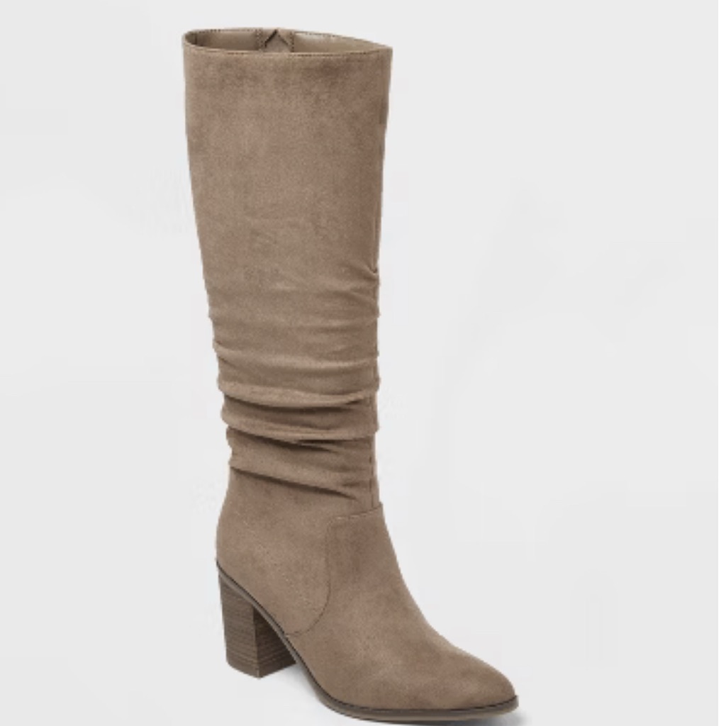Target Brand Universal Threads Taupe Colored Heeled Boots